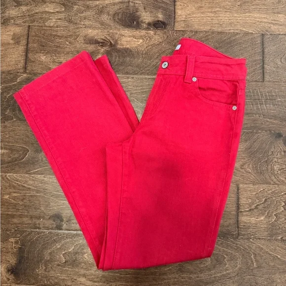 Chico’s Platinum EUC Women's High Rise Red Bootcut Jeans - Picture 3 of 5